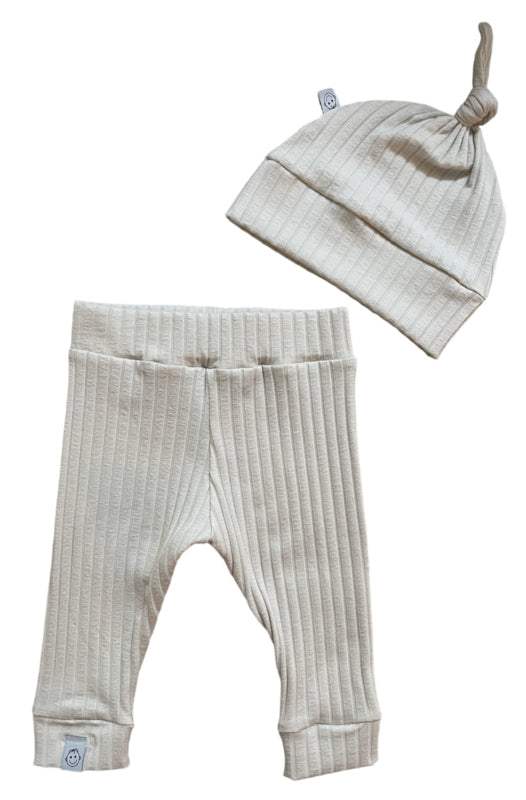 Newborn set Zand (brede rib)