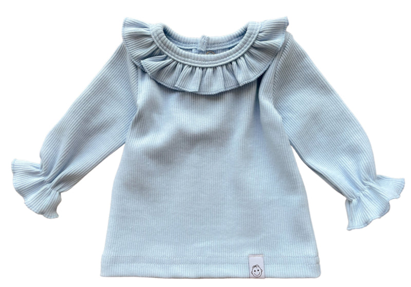 Baby shirt luxe Lichtblauw (rib)